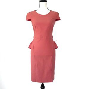 Beige by ECI Pink Salmon Hip Peplum Bandage Dress